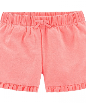 Moda Infantil Feminino - Shorts de Linho com Babados