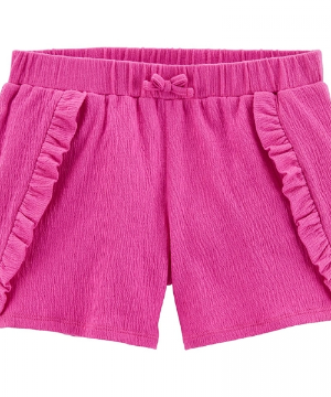 Moda Infantil Feminino - Shorts de Malha com Babados Liso