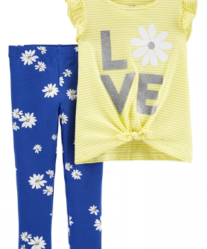 Moda Infantil Feminino - Conjunto de Legging Floral