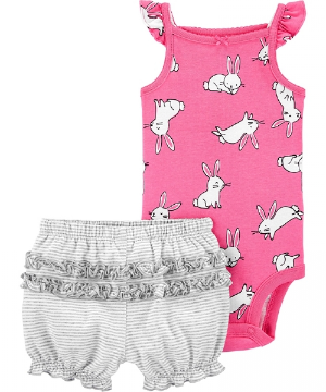 Moda Infantil Feminino - Conjunto Body com Shorts de Babado