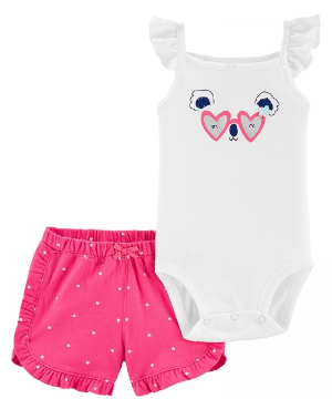 Moda Infantil Feminino - Conjunto Body e Short Coala