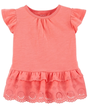 Moda Infantil Feminino - Bata Peplum Slub Jersey Top