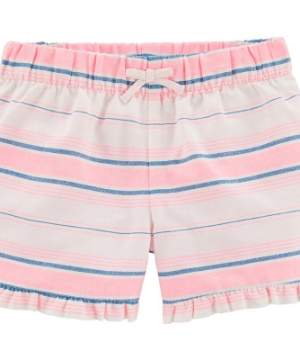 Moda Infantil Feminino - Shorts com Babados Listrado